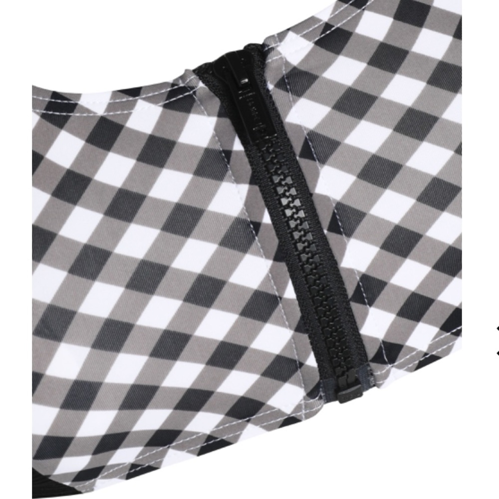 TART Riley zip-detailed paneled gingham bikini - Picture 3 of 5